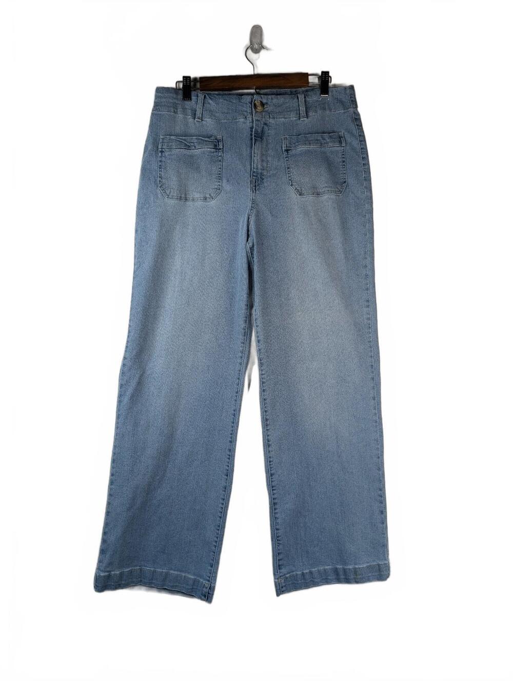 d.jeans Retro Mid Rise Core Wide Leg Jeans Size 14 - Picture 2 of 6